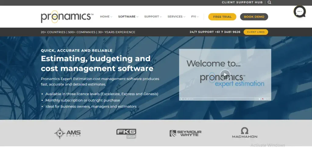 Pronamics Expert Estimation - Estimating, budgeting, and cost management software